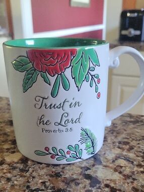 Spectrum "Trust in the Lord" Ceramic Mug - Inspirational Proverbs Design EUC